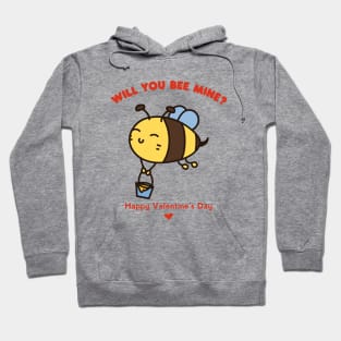 Will You Be Mine Cute Bee Pun Valentine's Day Hoodie